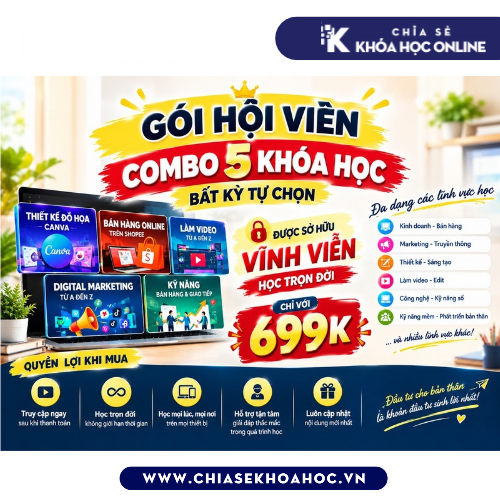 Gói hội viên - Combo 5 khóa học bất kỳ